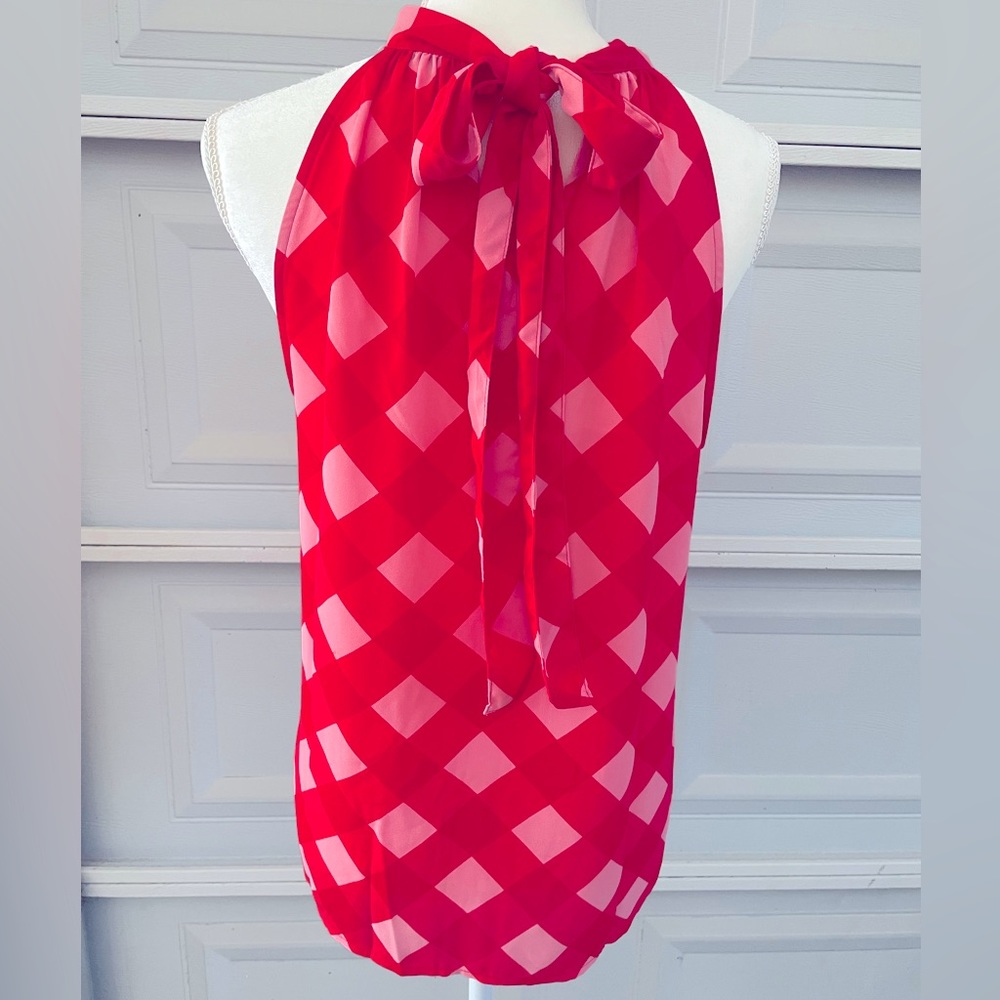 “J Crew”Gingham Halter Top with Tie Neckline in back Size 4 - Picture 3 of 6